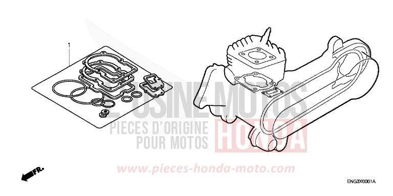 DICHTUNG SATZ von CR80R "große Räder" NEUCLEAR RED (R177) von 1996